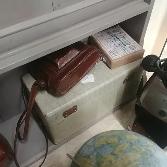 VINTAGE ROMANSLIDE PROJECTOR + CAMERA + SLIDES