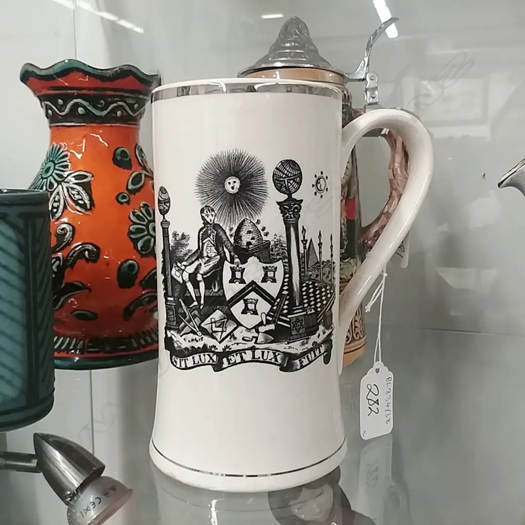 GRAYS MASONIC MUG + BOOK Image 1++