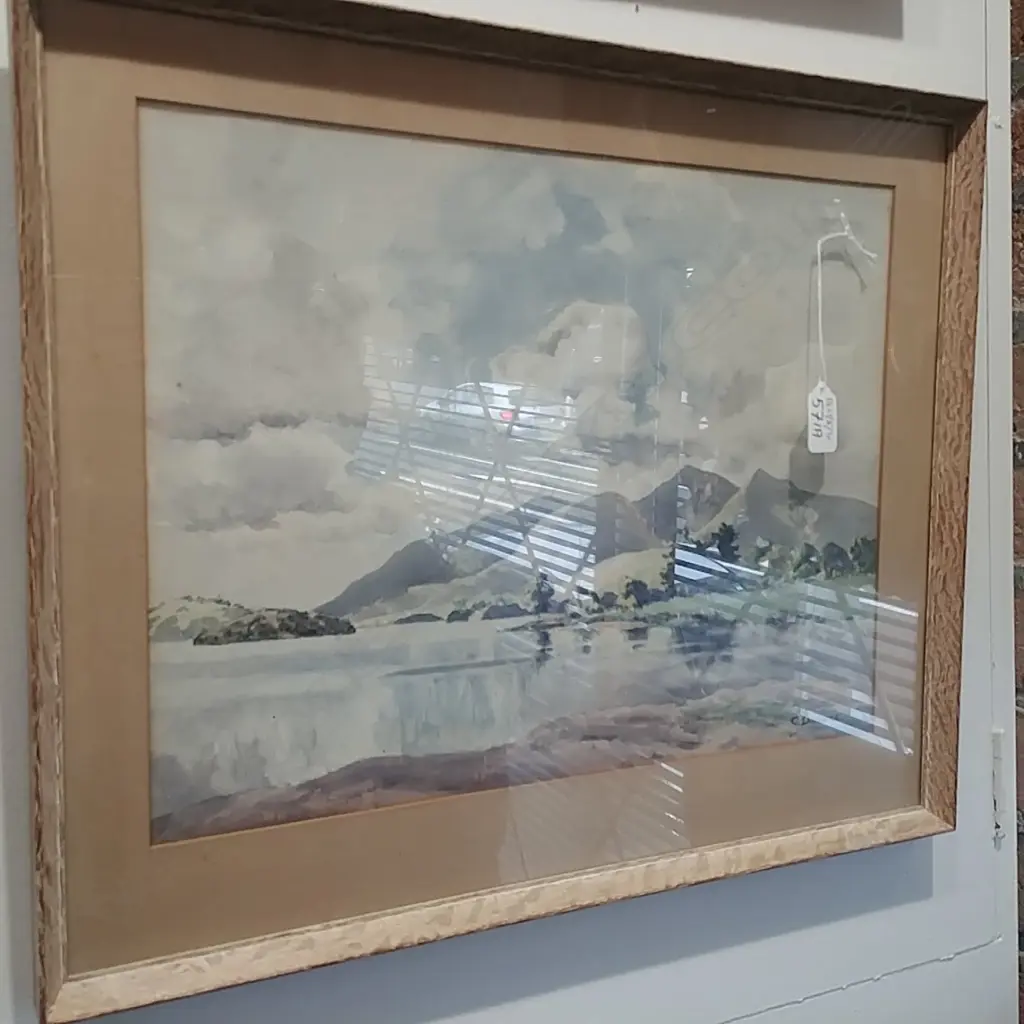 W/C LANDSCAPE SIGNED C LAWRENCE Image 1++