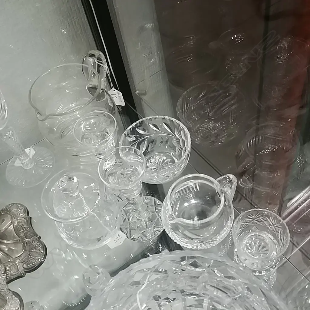 ASST CRYSTAL/JUGS/BOWL/CANDLESTICKS ETC Image 1++