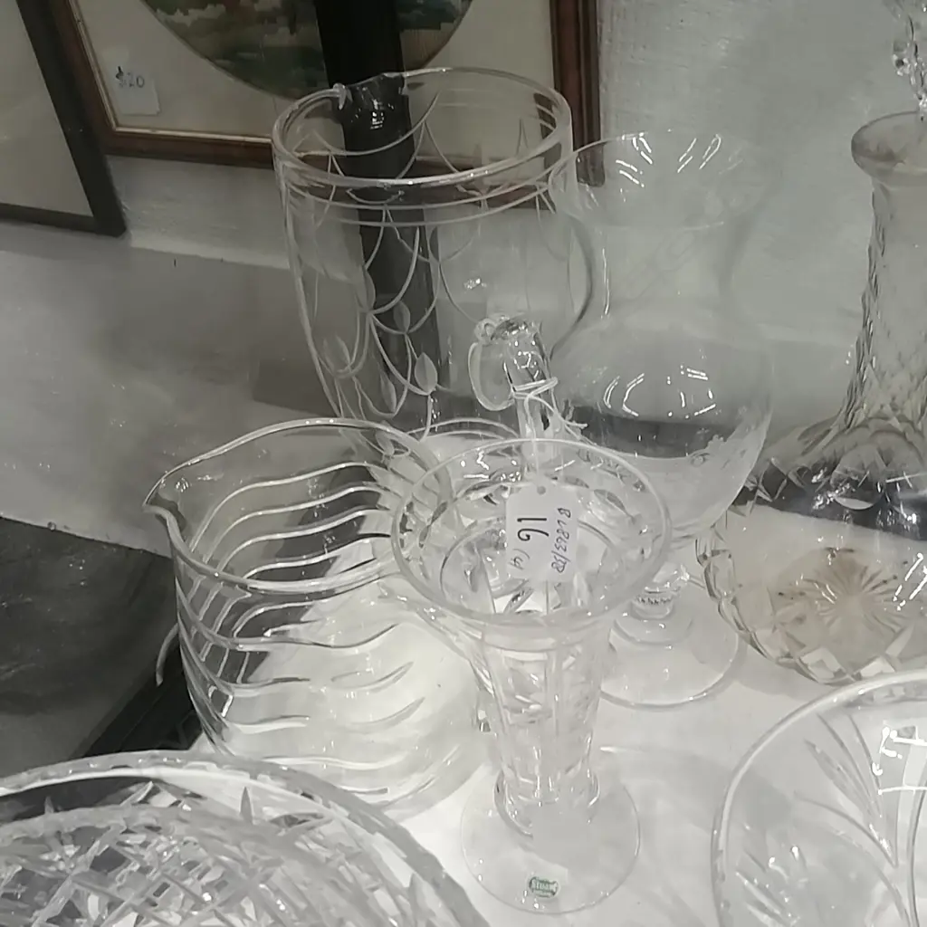 2 CRYSTAL JUGS + 2 VASES Image 1++