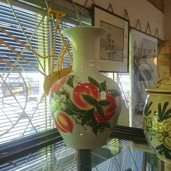 LARGE CHINESE PEACH VASE