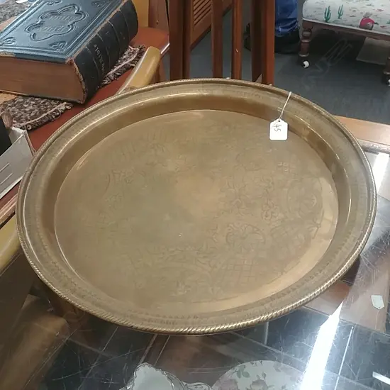 BRASS ENGRAVED TRAY