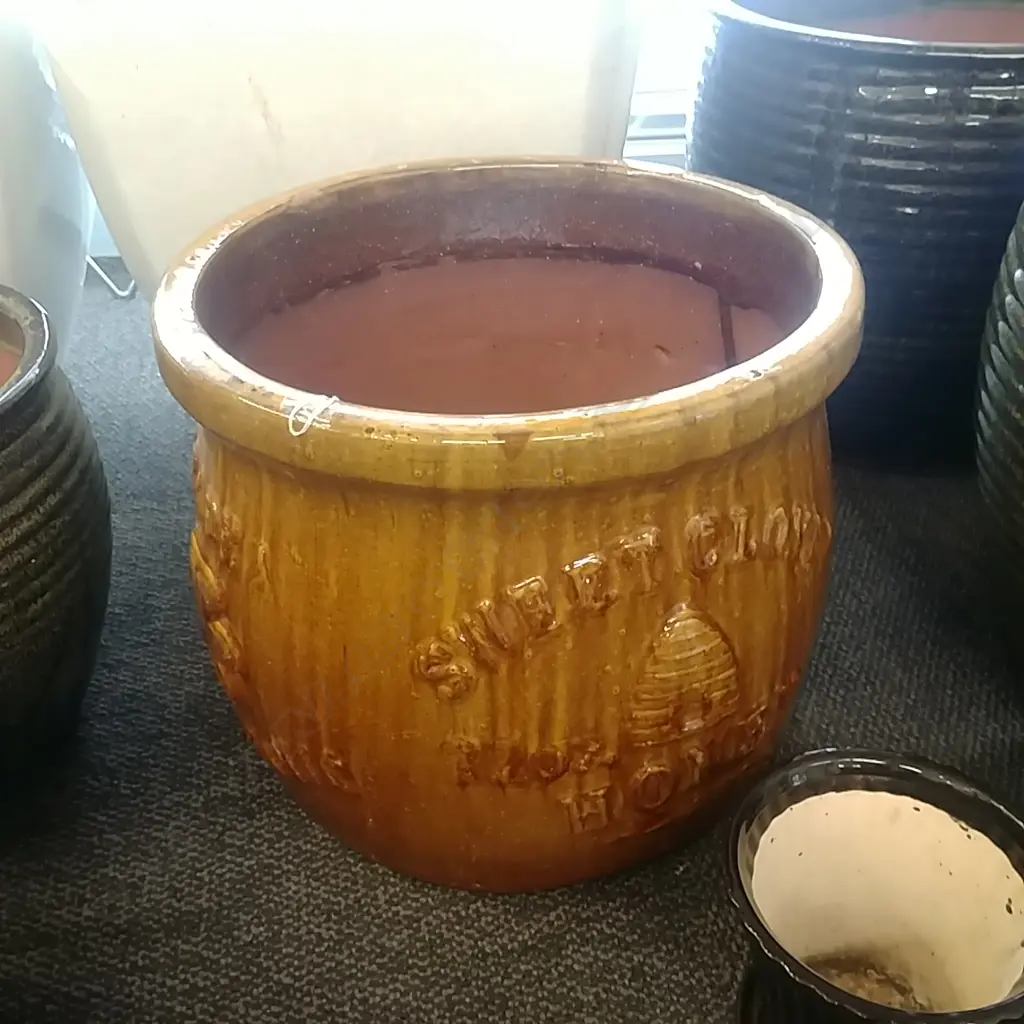 'HONEY GRADE A' GARDEN POT HONEY GLAZE Image 1++