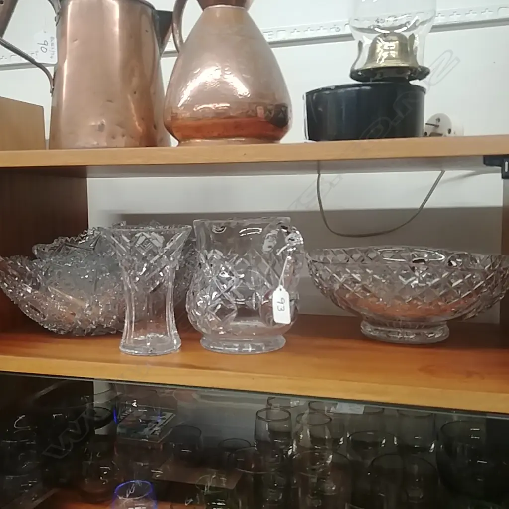 LOT CRYSTAL JUG BOWLS ETC Image 1++