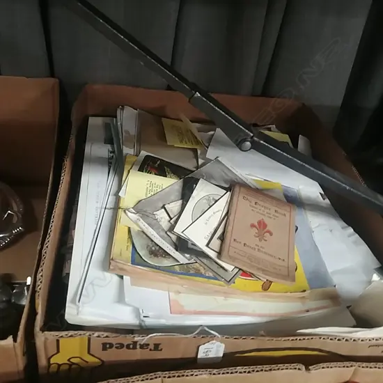 ASST VINTAGE NEWSPAPERS/SPORT /SHIPPING/LABELS ETC