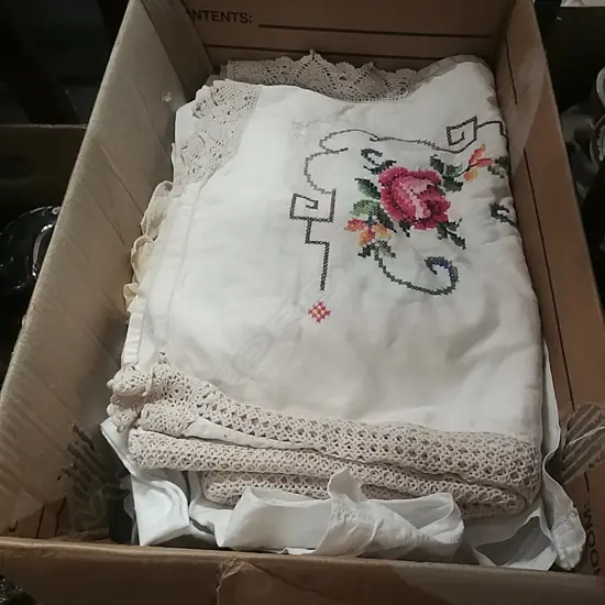 BOX OF LINEN