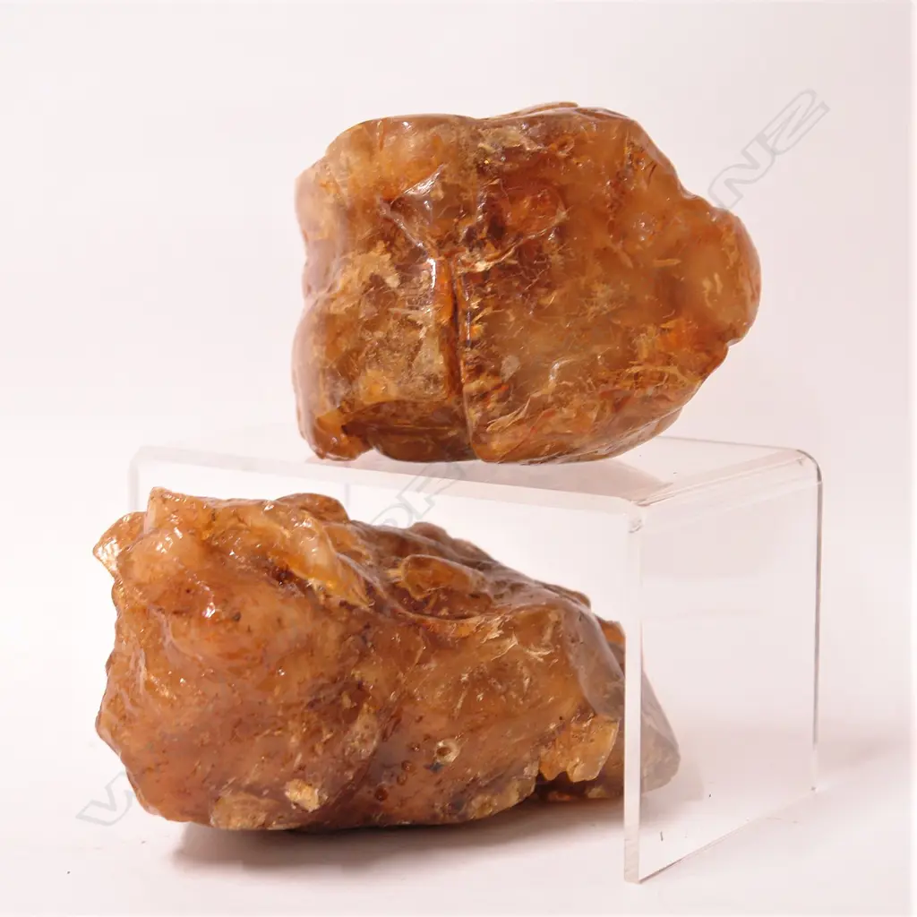 Two kauri gum polished boulders Image 1++