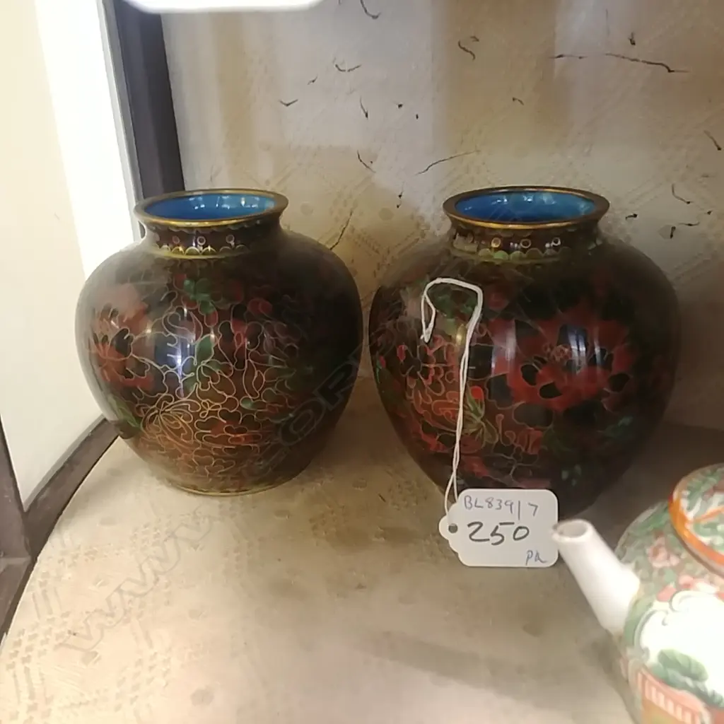 PR CLOISONE VASES DARK FLOWERS Image 1++