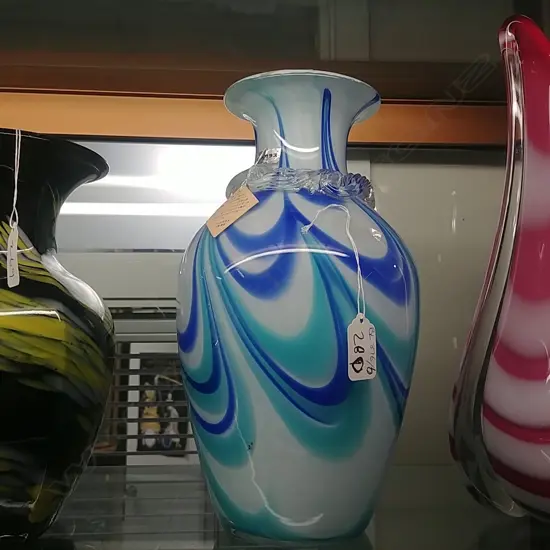 "KAMEI" ART GLASS, BLUES