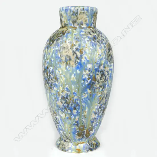 A Bretby mottled blue vase