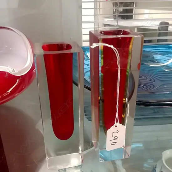 2 MURANO GLASS VASES