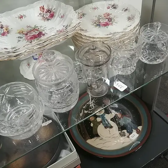 ASST CRYSTAL BOWLS/JUGS ETC