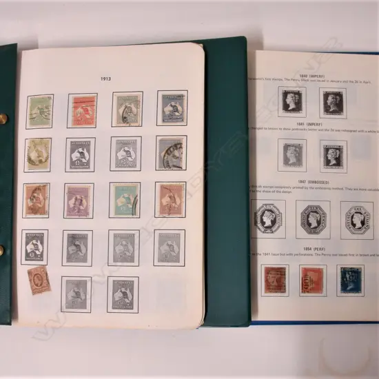 Collections of Australian and Great Britain stamps