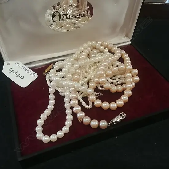 COSTUME AND FRESH WATER PEARL NECKLACES
