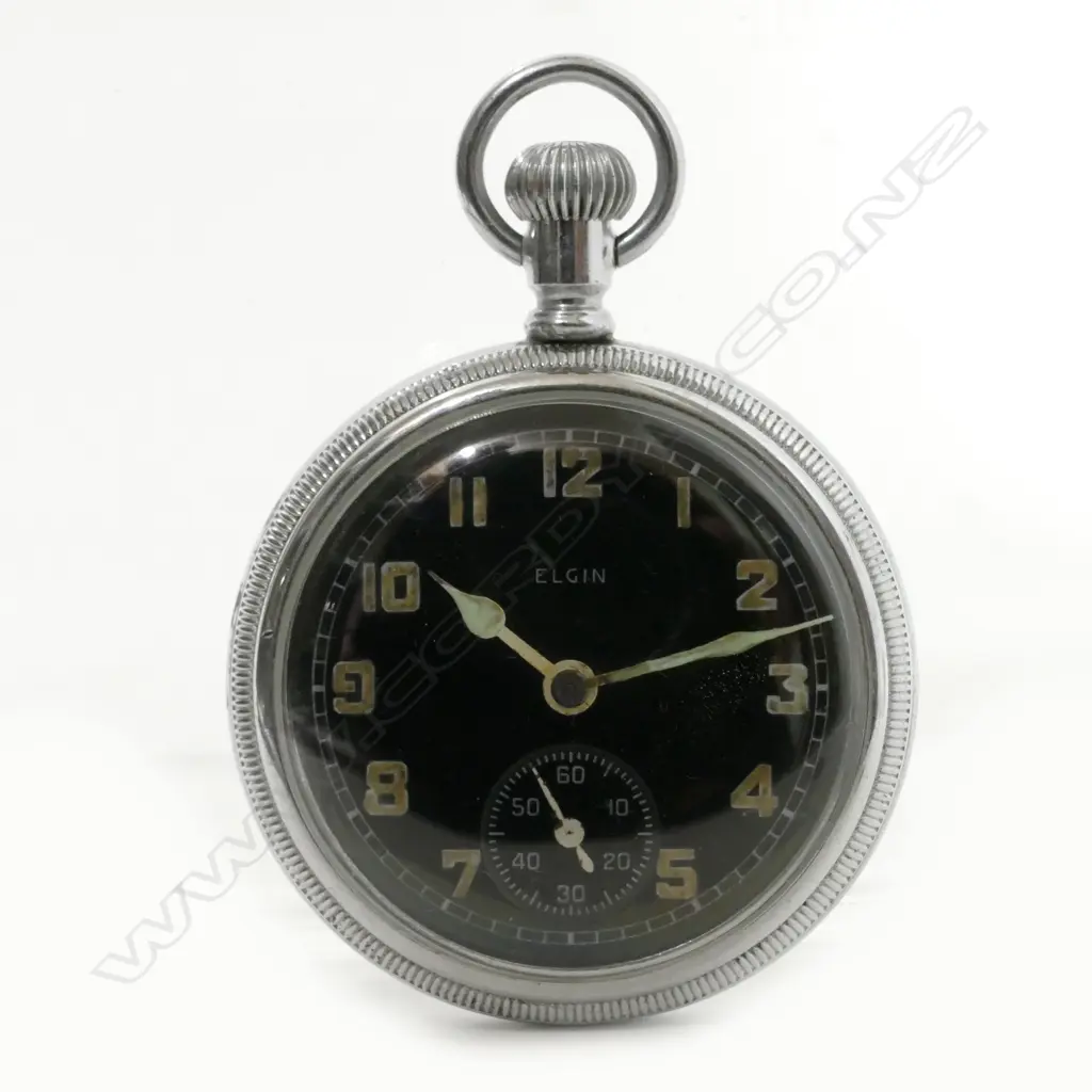 An Elgin WWI military pocket watch Image 1++