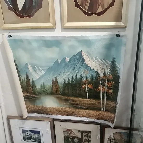 LARGE FRAMED PRINT+ UNFRAMED OIL