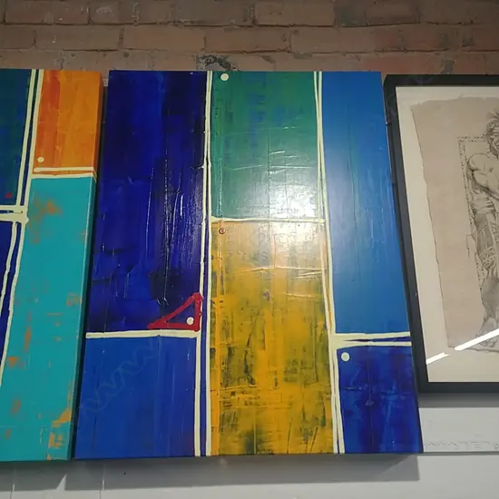 SVEIN KONINGER - ACRYLIC - LAKESIDE PARK W/ VAL