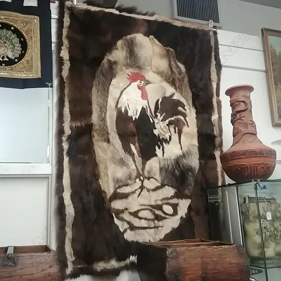 FUR COCKRELL WALL HANGING