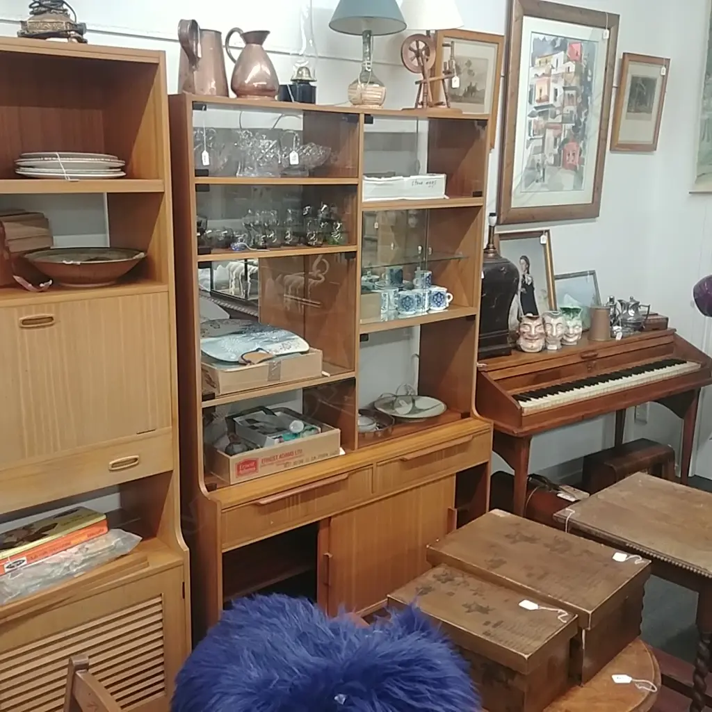 RETRO MAHOGANY VENEER WALL UNIT Image 1++