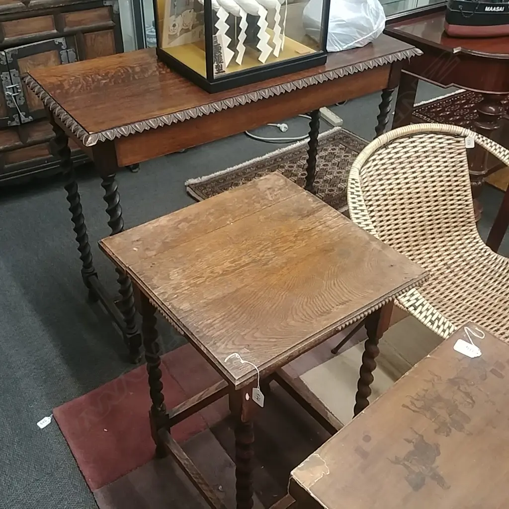 BARLEY TWIST SIDE TABLE AND A SMALLER ONE Image 1++