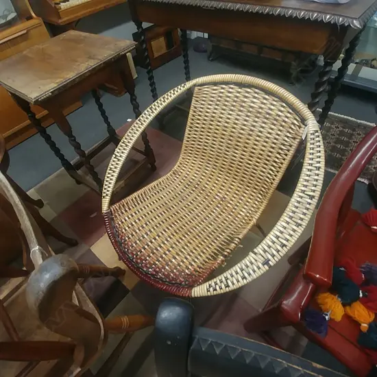 RETRO STYLE CANE CHAIR