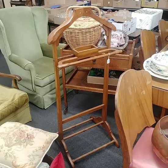 INDIAN INLAID HARDWOOD VALET 