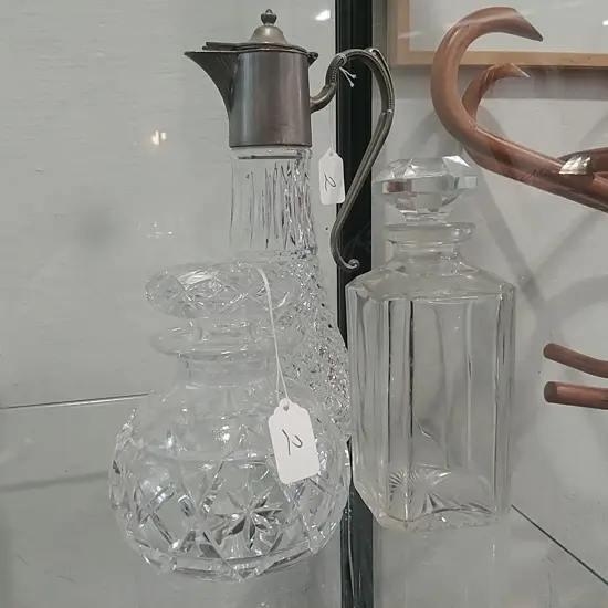 CLARET JUG/DECANTER+ONE