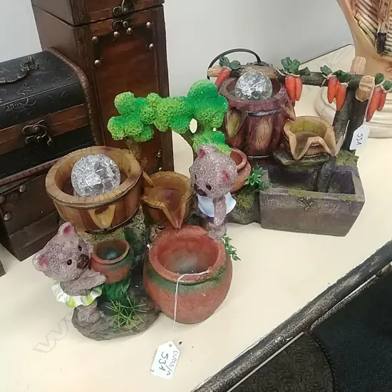 2 SMALL WATER FEATURE S - POTS ETC