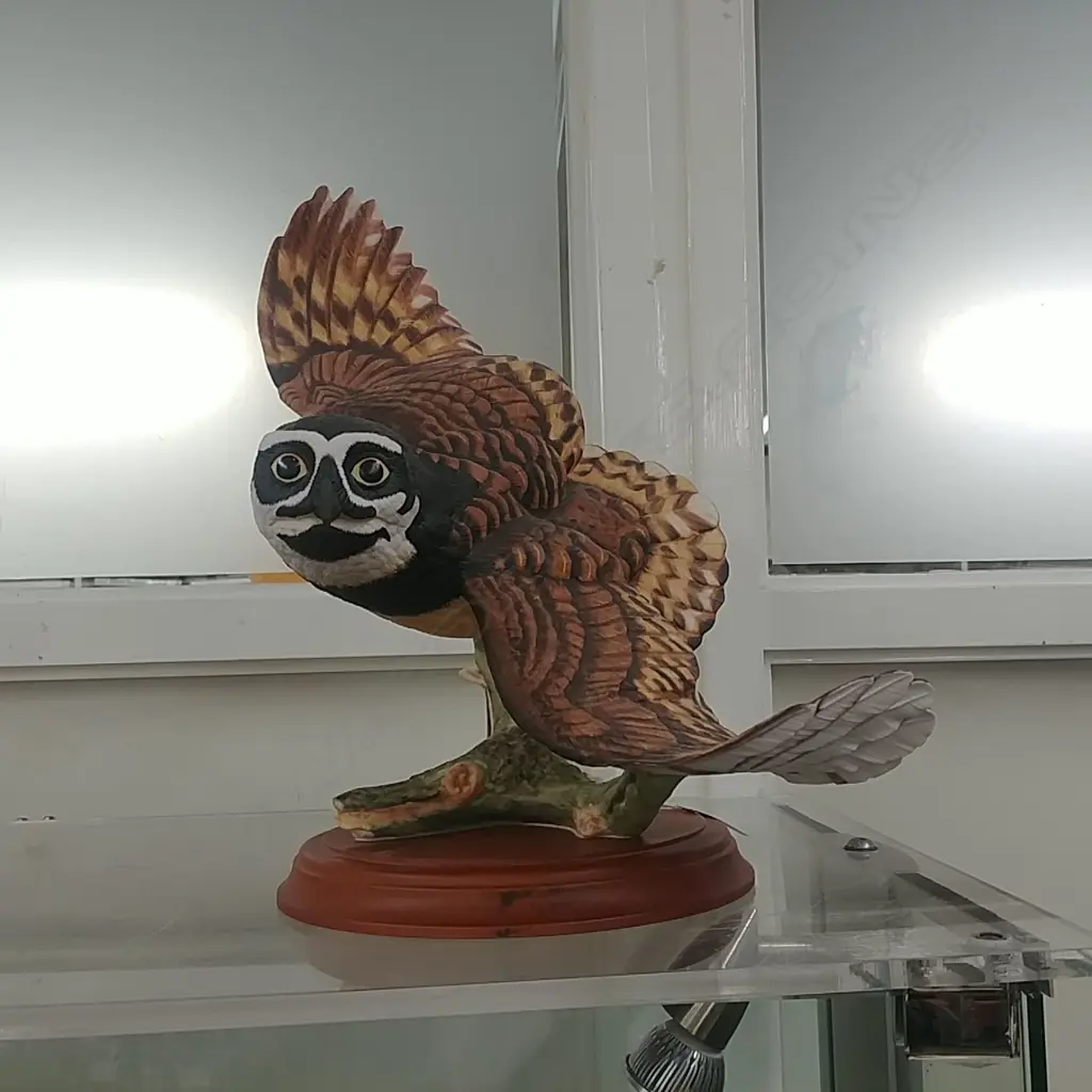 FRANKLIN MINT BESPECTACLED OWL BY GEORGE McMONIGLE Image 1++