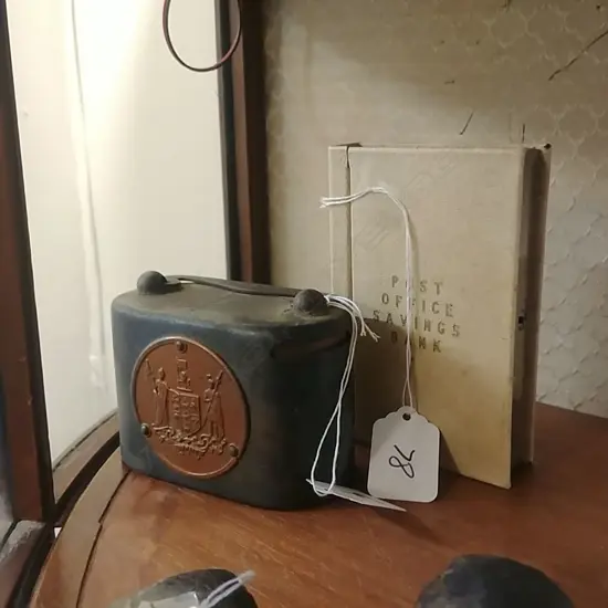 2 VINTAGE POST OFFICE MONEYBOXES