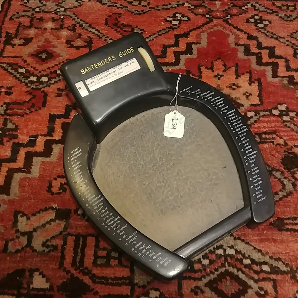 VINTAGE 'BARTENDERS GUIDE' PLASTIC  Image 1++