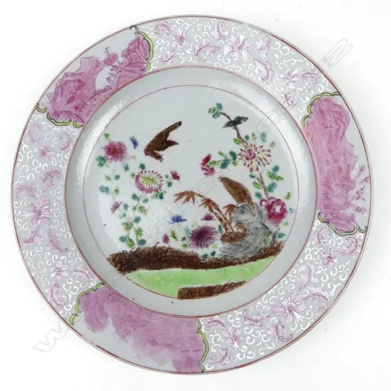 A Chinese famille rose plate