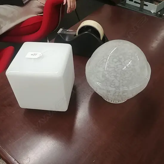 2 ART DECO LIGHT SHADES