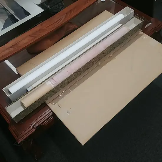 FOLIO & THREE ROLLS OF CALLIGRAPHY