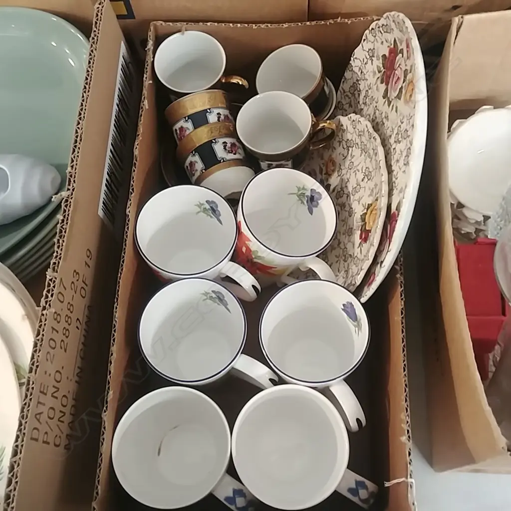BOX LOT COFFEE SETS ETC Image 1++