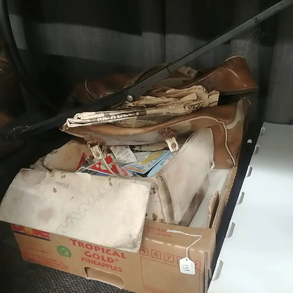 BOX OF OLD NEWSPAPERS/ADVERTISMENTS Image 1++