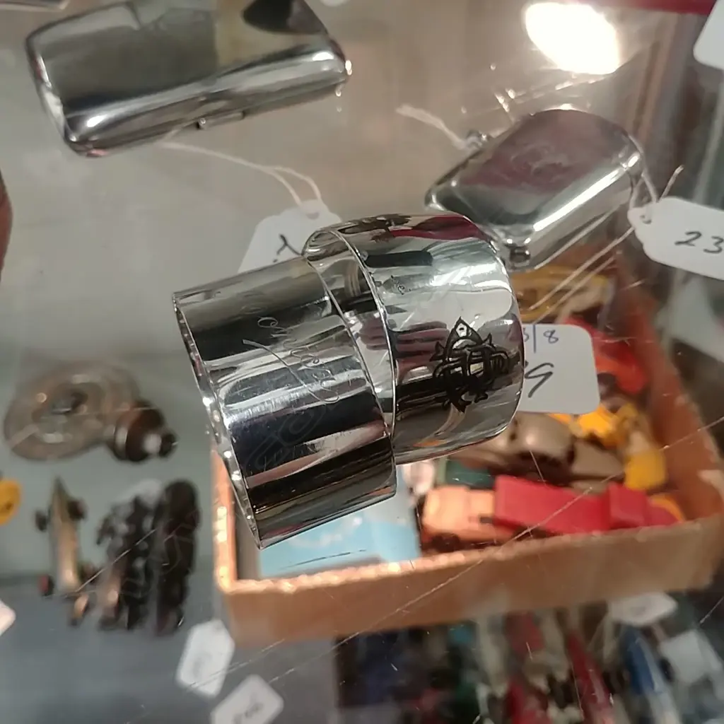 2 SILVER NAPKIN RINGS Image 1++