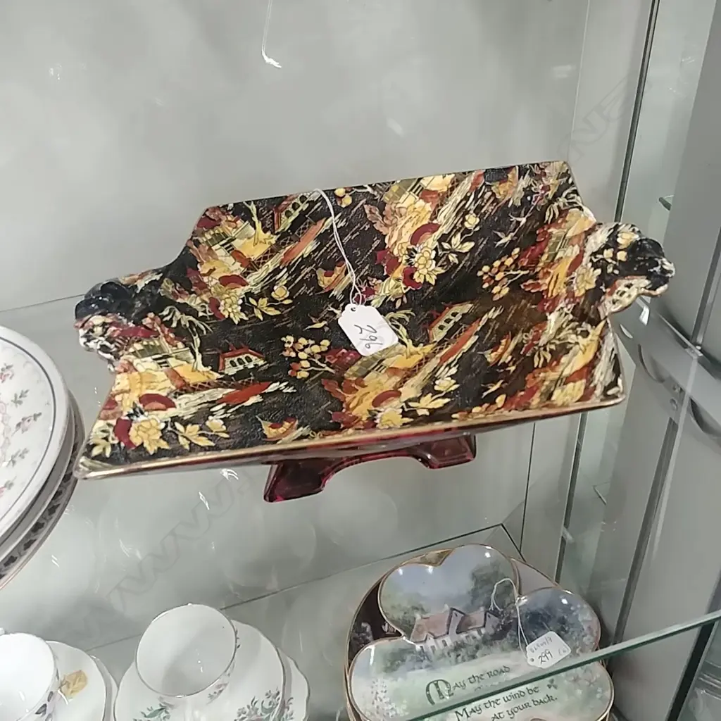 CHINESE DISH, "PEKIN" ENGLAND RED/YELLOW PATTERN Image 1++