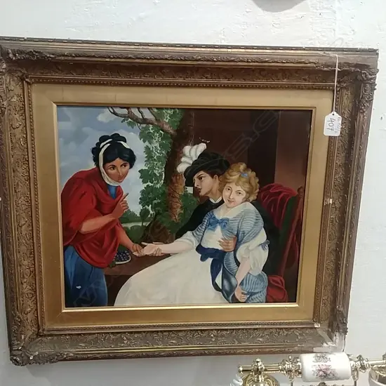 OLD OIL IN ORNATE FRAME, A.F.