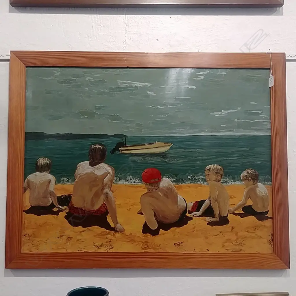 LIFE AT BEACH .LACQUER ON BOARD BY AMANDA  CARTIER Image 1++