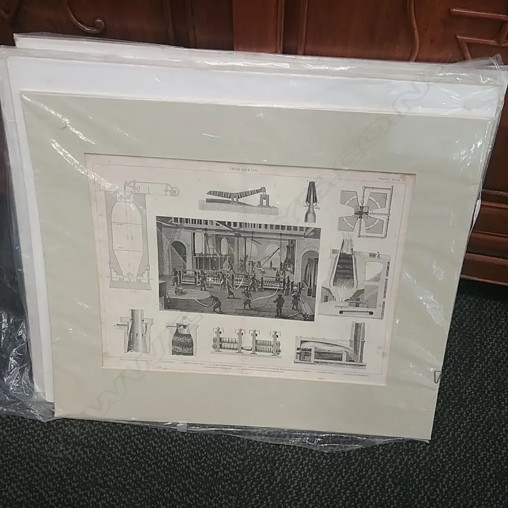 5 FOLDERS PRINTS ( STEAM ENGINES & IRON MAKING) Image 1++