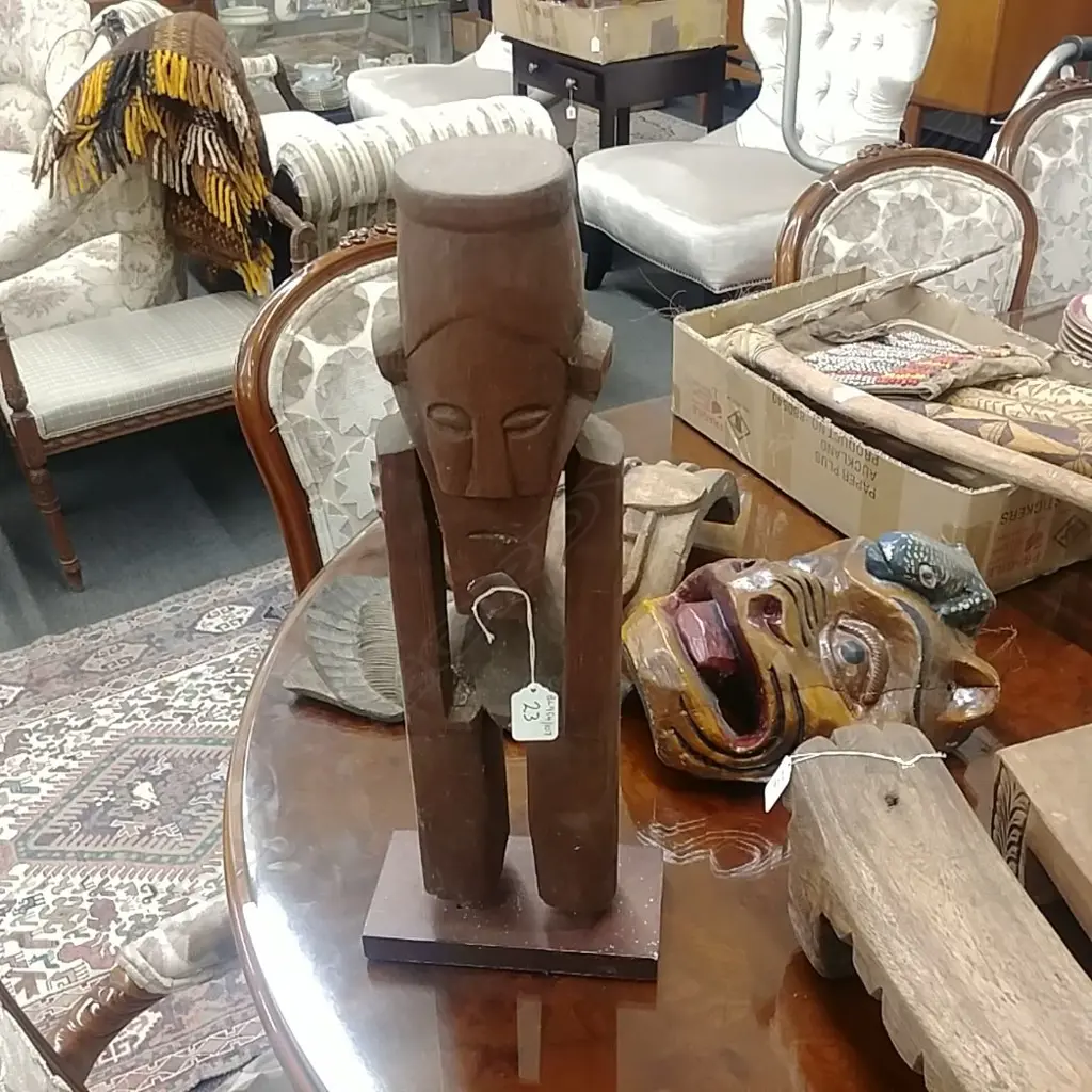 PACIFIC ISLAND CARVED FIGURE Image 1++