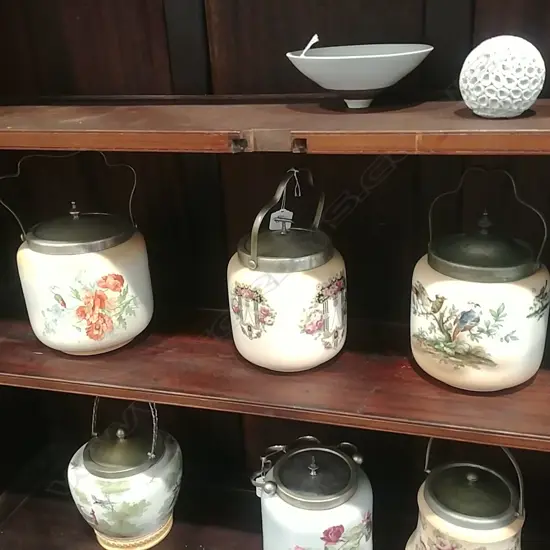 3 VICTORIAN BISCUIT BARRELS 