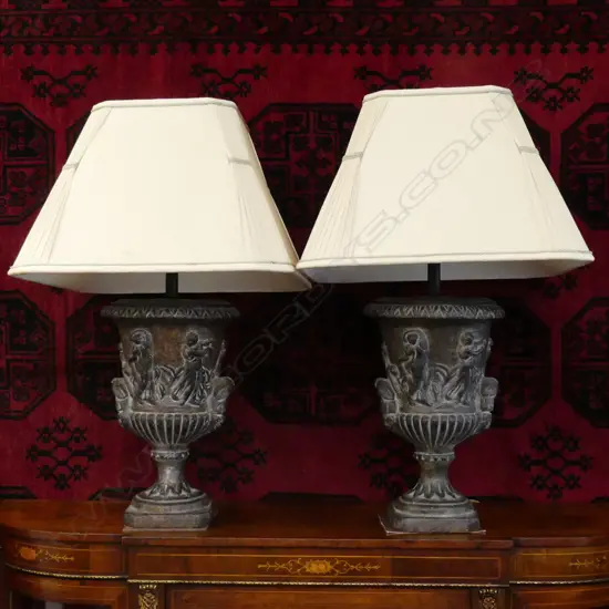 A pair of table lamps