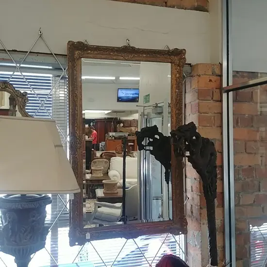 GILT FRAMED BEVELLED MIRROR