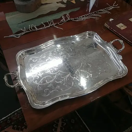 LARGE SILVER PLATED TRAY