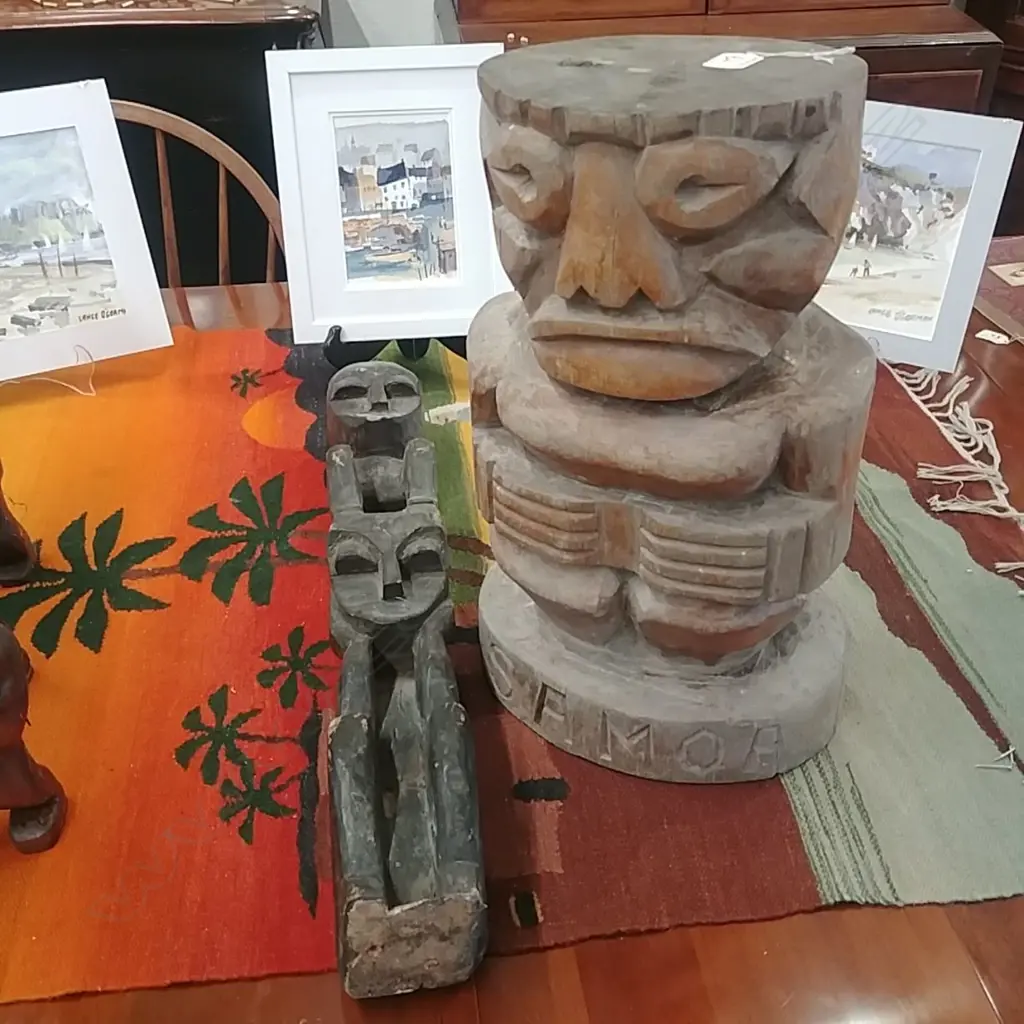 SAMOAN CARVING & ANOTHER Image 1++