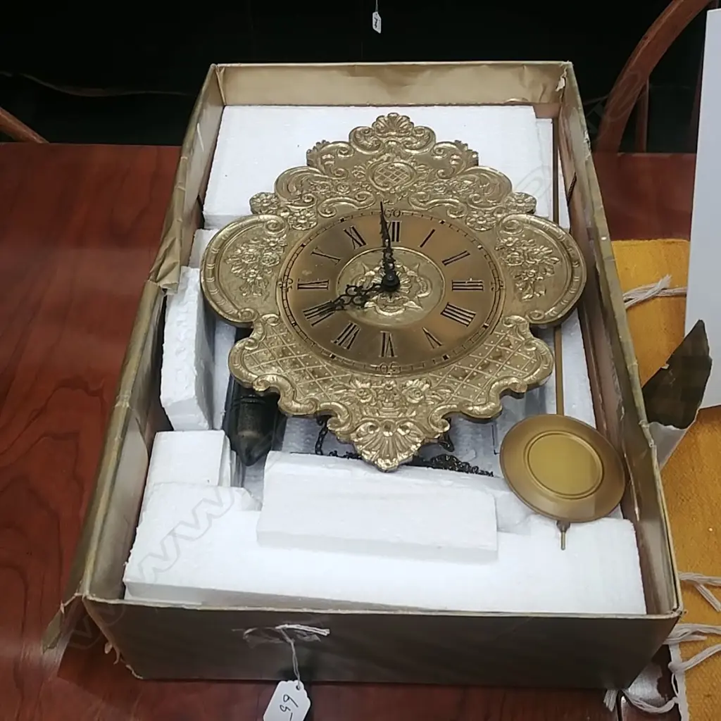 BOXED GRANDMOTHER CLOCK, NEW Image 1++