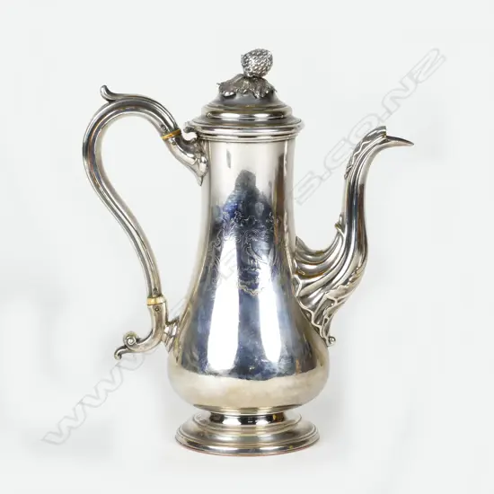An Old Sheffield Plate coffee pot